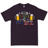 Plum I'm Not Drunk I'm Patriotic Premium Tee - CowhideDigitalArt