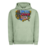 Pigment Oil Green Small town usa 4th of july Urban Hoodie - CowGirlArtShop