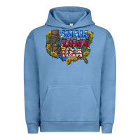 Pigment Pebble Blue Small town usa 4th of july Urban Hoodie - CowGirlArtShop