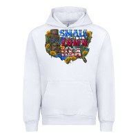 White Small town usa 4th of july Urban Hoodie - CowGirlArtShop