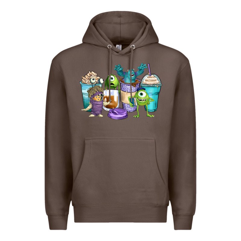 Cartoon Characters Coffee Cups Premium Hoodie by Zillion Design Studio | Teevron