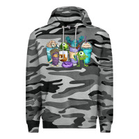 Slate Camo cartoon characters coffee cups Premium Hoodie - Zillion Design Studio