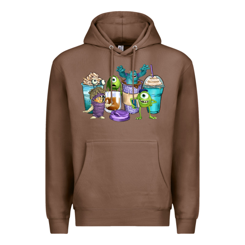 Cartoon Characters Coffee Cups Premium Hoodie by Zillion Design Studio | Teevron