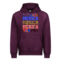 Mauve Wine Merica merica merica vibes Urban Hoodie - Neo Western