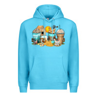 Ocean Blue chicken coffee cups Premium Hoodie - Zillion Design Studio