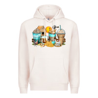 Pale Pink chicken coffee cups Premium Hoodie - Zillion Design Studio