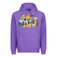 Purple chicken coffee cups Premium Hoodie - Zillion Design Studio
