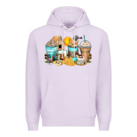 Lilac chicken coffee cups Premium Hoodie - Zillion Design Studio