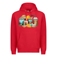 Red chicken coffee cups Premium Hoodie - Zillion Design Studio