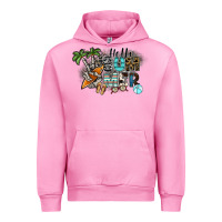 Fuchsia Pink hello summer Urban Hoodie - SublimationCraftShop