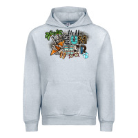 Heather Grey hello summer Urban Hoodie - SublimationCraftShop