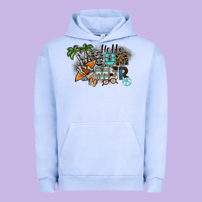Hello Summer Urban Hoodie Designed By Sublimationcraftshop