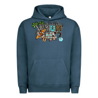 Pigment Midnight Navy hello summer Urban Hoodie - SublimationCraftShop