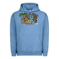 Pigment Pebble Blue hello summer Urban Hoodie - SublimationCraftShop