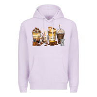 Lilac coffee cups Premium Hoodie - Zillion Design Studio