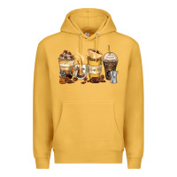 Mustard coffee cups Premium Hoodie - Zillion Design Studio