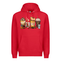 Red coffee cups Premium Hoodie - Zillion Design Studio