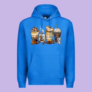 Coffee Cups Premium Hoodie Designed By Zillion Design Studio