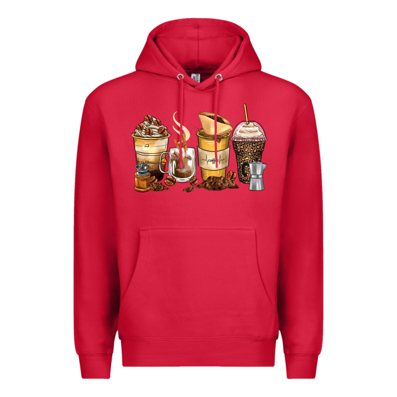 Coffee Cups Premium Hoodie by Zillion Design Studio | Teevron