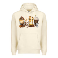 Sandshell coffee cups Premium Hoodie - Zillion Design Studio