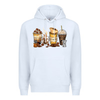 White coffee cups Premium Hoodie - Zillion Design Studio