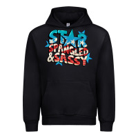 Black Star spangled and sassy 4th of july Urban Hoodie - CowGirlArtShop
