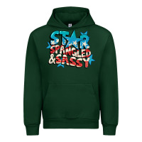 Forest Green Star spangled and sassy 4th of july Urban Hoodie - CowGirlArtShop