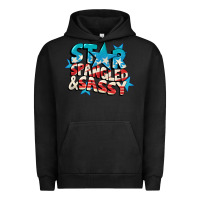 Pigment Black Star spangled and sassy 4th of july Urban Hoodie - CowGirlArtShop