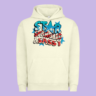 Star Spangled And Sassy 4th Of July Urban Hoodie Designed By Cowgirlartshop
