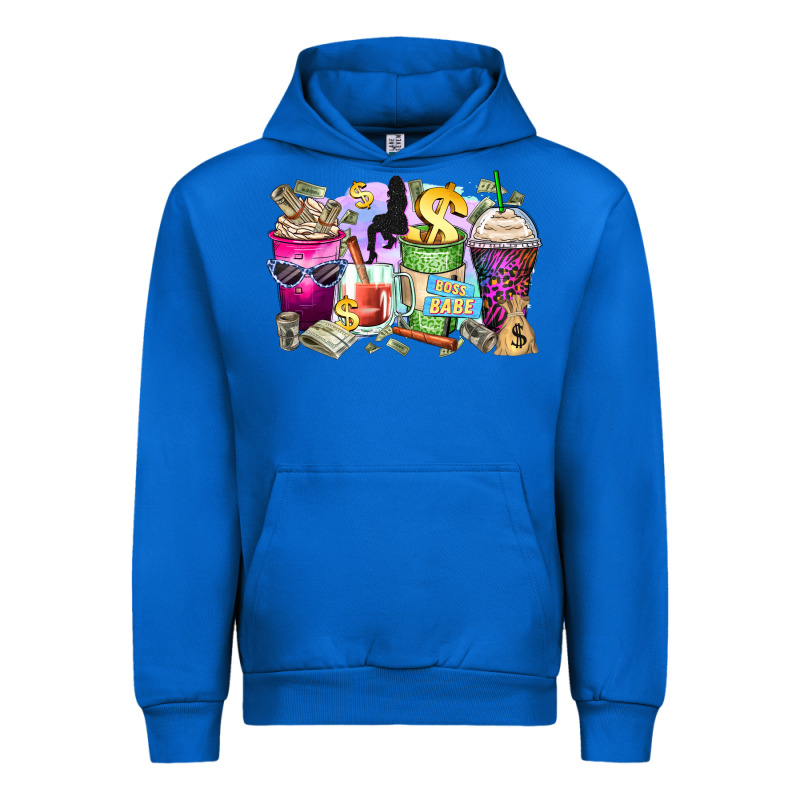 Boss Babe Coffee Cups Urban Hoodie by Zillion Design Studio | Teevron