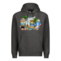 Charcoal Heather cruise life coffee cups Premium Hoodie - Zillion Design Studio
