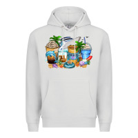 Dove Grey cruise life coffee cups Premium Hoodie - Zillion Design Studio