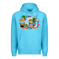 Ocean Blue cruise life coffee cups Premium Hoodie - Zillion Design Studio