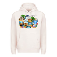 Pale Pink cruise life coffee cups Premium Hoodie - Zillion Design Studio