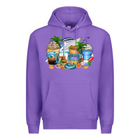 Purple cruise life coffee cups Premium Hoodie - Zillion Design Studio