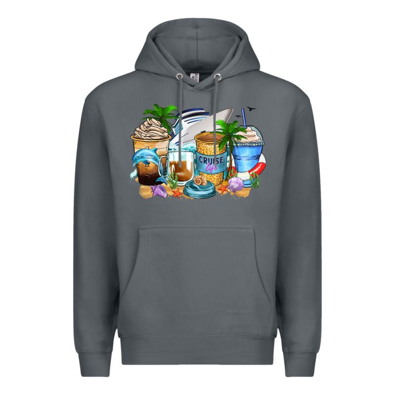 Cruise Life Coffee Cups Premium Hoodie by Zillion Design Studio | Teevron