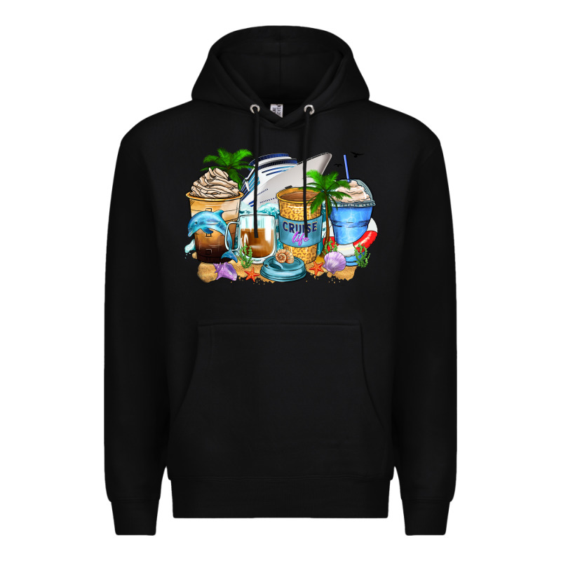 Cruise Life Coffee Cups Premium Hoodie by Zillion Design Studio | Teevron