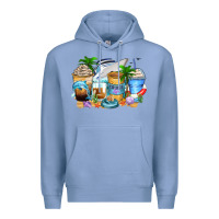 Colony Blue cruise life coffee cups Premium Hoodie - Zillion Design Studio