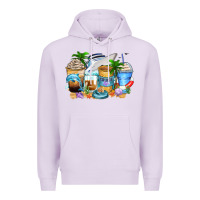 Lilac cruise life coffee cups Premium Hoodie - Zillion Design Studio