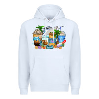 White cruise life coffee cups Premium Hoodie - Zillion Design Studio