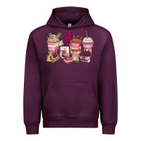 Mauve Wine Girl boss coffee cups Urban Hoodie - Zillion Design Studio