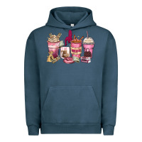 Pigment Midnight Navy Girl boss coffee cups Urban Hoodie - Zillion Design Studio