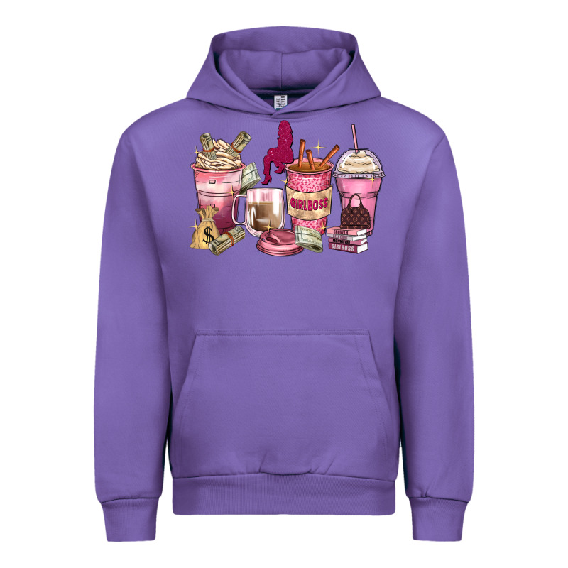 Girl Boss Coffee Cups Urban Hoodie by Zillion Design Studio | Teevron