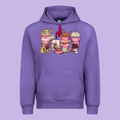 Girl Boss Coffee Cups Urban Hoodie Designed By Zillion Design Studio