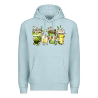 Blue Mist daisy coffee cups Premium Hoodie - Zillion Design Studio