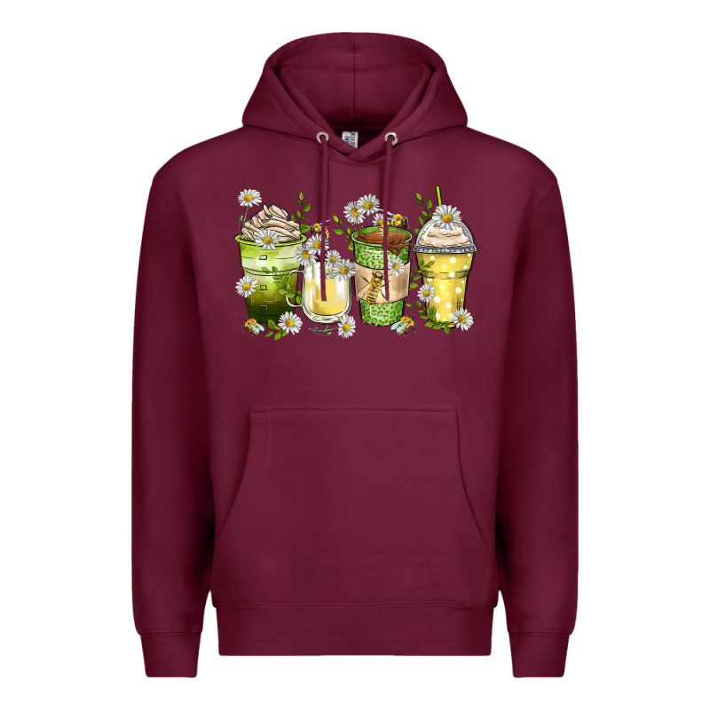 Daisy Coffee Cups Premium Hoodie by Zillion Design Studio | Teevron
