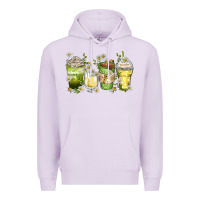 Lilac daisy coffee cups Premium Hoodie - Zillion Design Studio