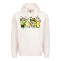 Pale Pink daisy coffee cups Premium Hoodie - Zillion Design Studio