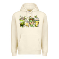 Sandshell daisy coffee cups Premium Hoodie - Zillion Design Studio