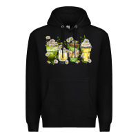 Black daisy coffee cups Premium Hoodie - Zillion Design Studio
